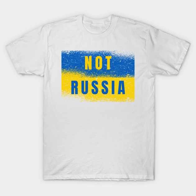 Not Russia I Stand With Ukraine by Little Duck Designs